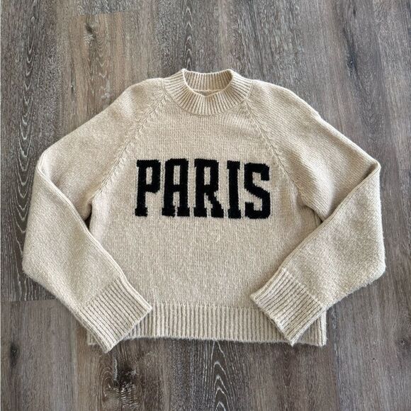 Anine Bing University Paris Sweater in Light Camel Sz XS - Picture 2 of 5